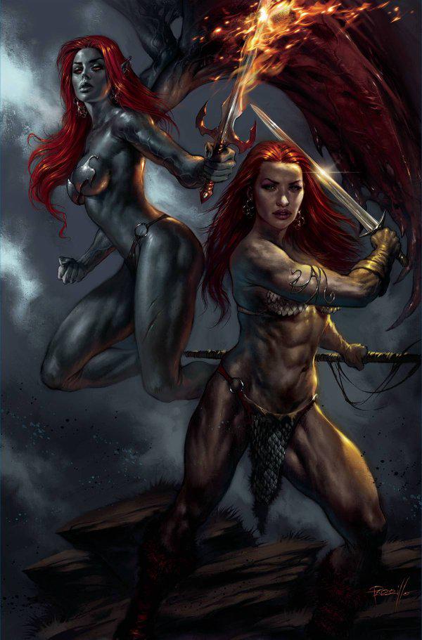 Red Sonja / Hell Sonja [Parrillo Limited Virgin] #1 (2022) Comic Books Red Sonja / Hell Sonja