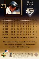 Rear | Brian Giles Baseball Cards 2004 Upper Deck Diamond Collection All Star Lineup