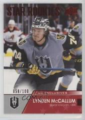 Lynden McCallum [Exclusives] Hockey Cards 2021 Upper Deck AHL Prices