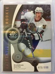 Duncan Keith #114 Hockey Cards 2005 SP Gam Used Prices