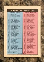 Back | Bill Wegman, Jeff Musselman, Superstar Checklist Baseball Cards 1988 Topps Stickercard