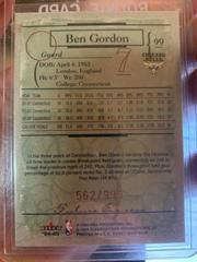 Back | Ben Gordon Basketball Cards 2004 Fleer Sweet Sigs