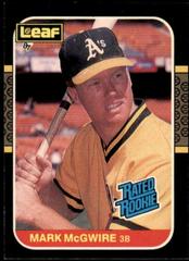 Mark McGwire Baseball Cards 1987 Leaf Prices