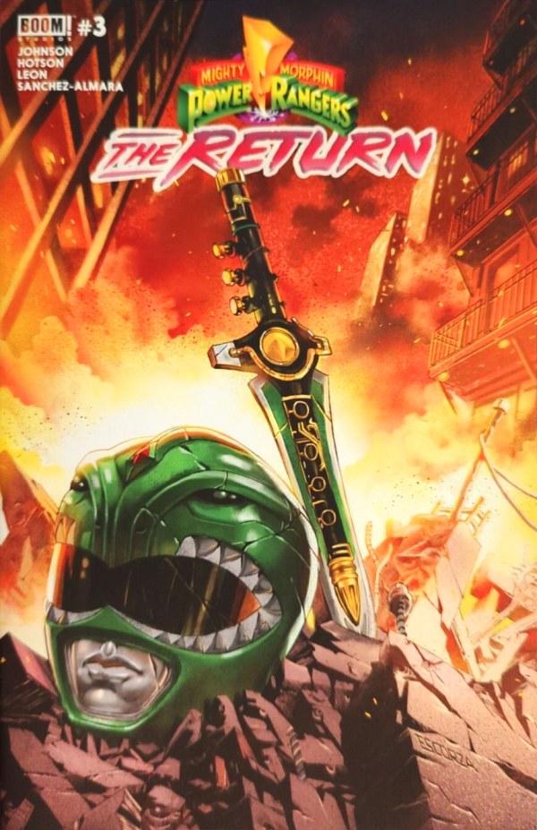 Mighty Morphin Power Rangers: The Return [Escorza Green Ranger Helmet] #3 (2024) Comic Books Mighty Morphin Power Rangers: The Return