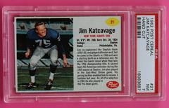 Jim Katcavage [Hand Cut] Football Cards 1962 Post Cereal Prices