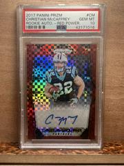 Christian McCaffrey [Red Power] Football Cards 2017 Panini Prizm Rookie Autographs Prices