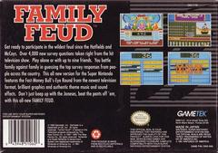 Family Feud - Back | Family Feud Super Nintendo