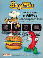 Back Cover | Burgertime Colecovision