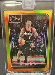 Anfernee Simons [Gold] #67 Basketball Cards 2021 Panini One and One Prices