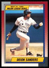 Deion Sanders Baseball Cards 1990 Topps Major League Debut Prices