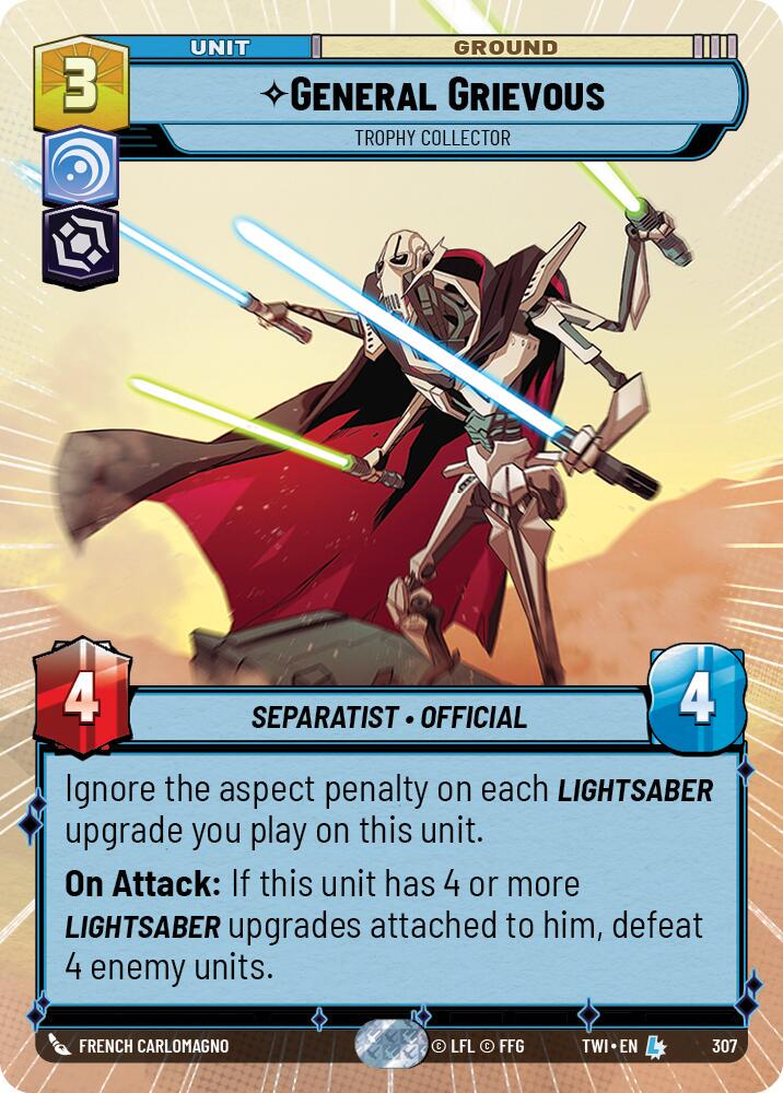 General Grievous - Trophy Collector [Hyperspace Foil] #307 Star Wars Unlimited: Twilight of the Republic