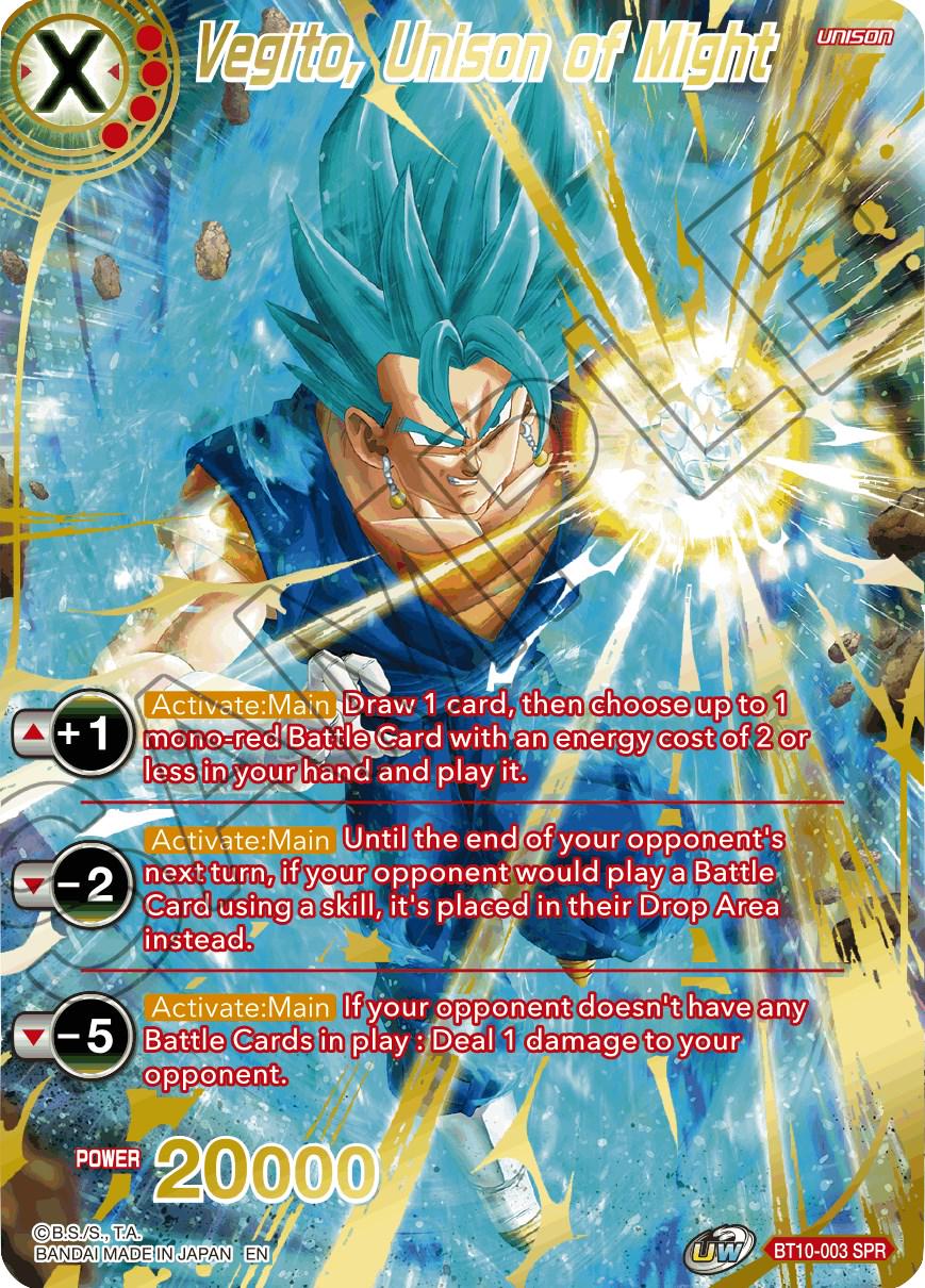 Vegito, Unison of Might [SPR] BT10-003 Dragon Ball Super Rise of the Unison Warrior