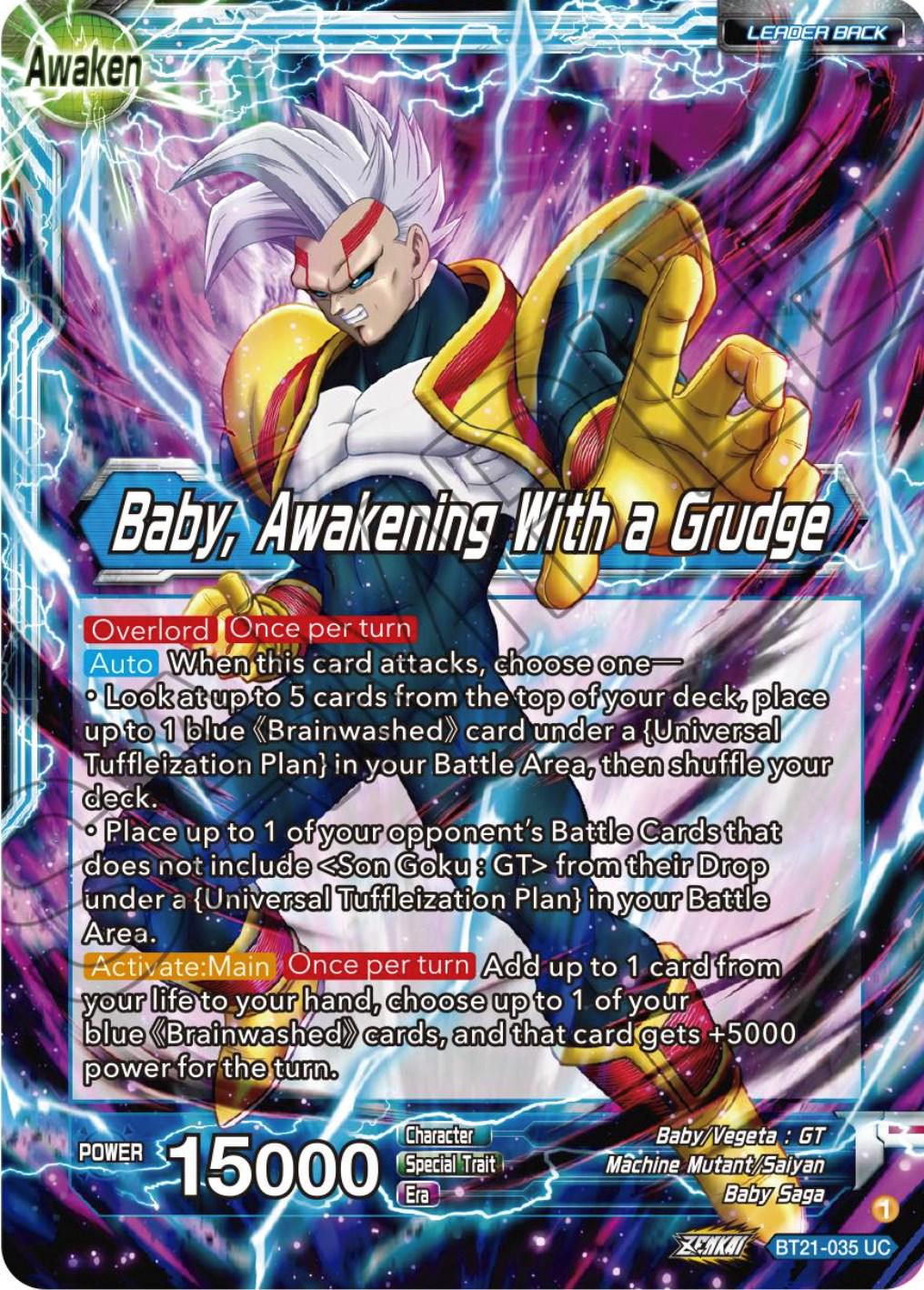 Baby // Baby, Awakening With a Grudge [Foil] BT21-035 Dragon Ball Super Wild Resurgence