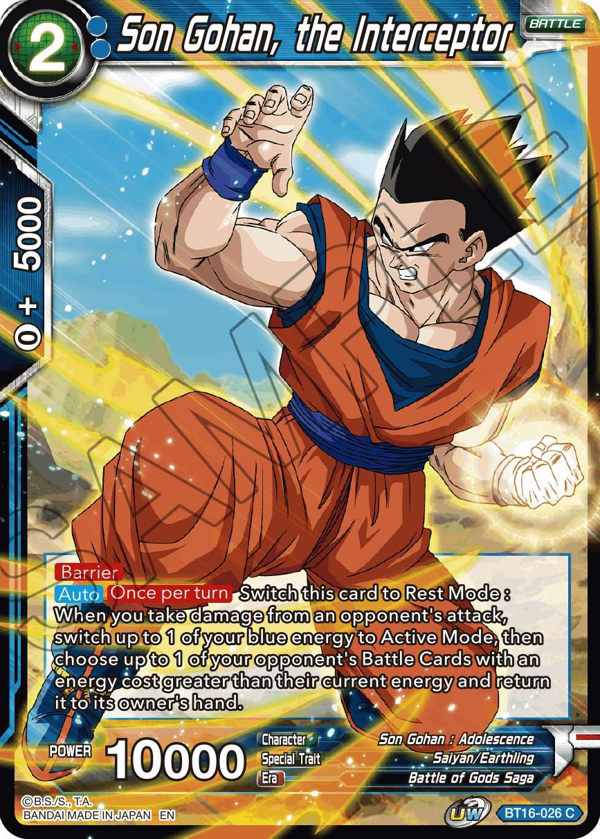 Son Gohan, the Interceptor [Foil] BT16-026 Dragon Ball Super Realm of the Gods