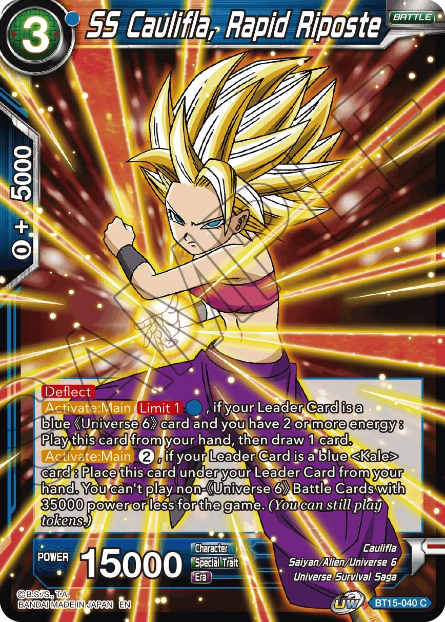 SS Caulifla, Rapid Riposte [Foil] BT15-040 Dragon Ball Super Saiyan Showdown