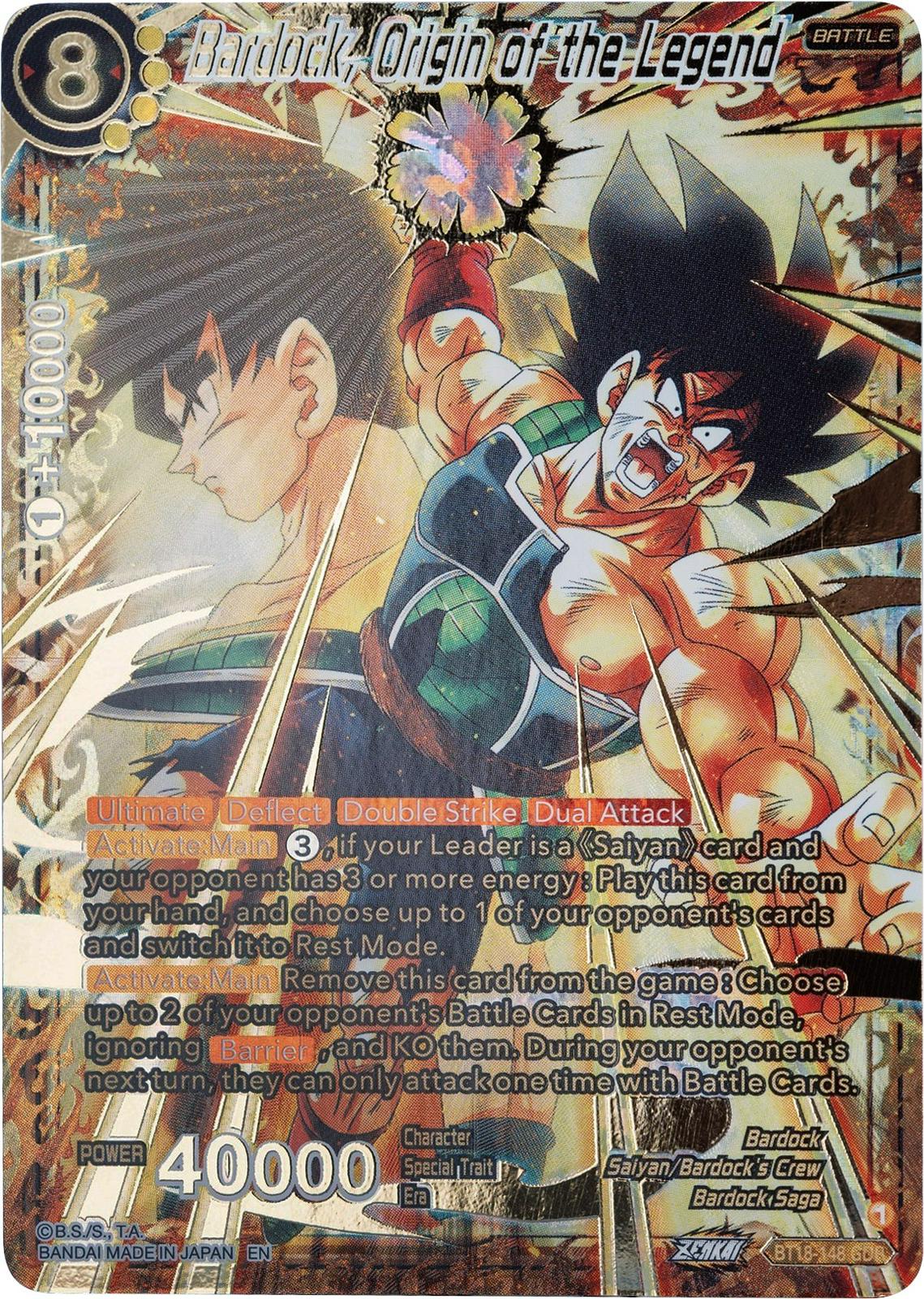 Bardock, Origin of the Legend [GDR Foil] BT18-148 Dragon Ball Super Dawn of the Z-Legends