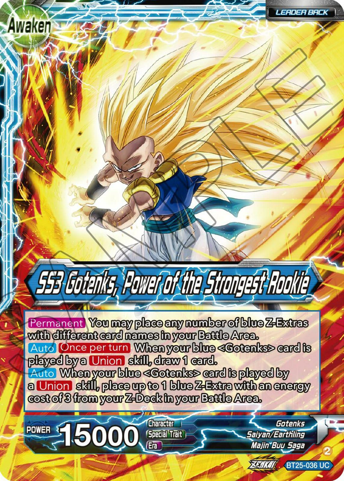 Gotenks // SS3 Gotenks, Power of the Strongest Rookie BT25-036 Dragon Ball Super Legend of the Dragon Balls