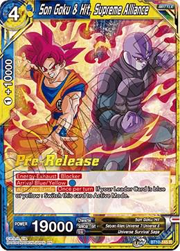 Son Goku & Hit, Supreme Alliance BT10-145 Dragon Ball Super Rise of the Unison Warrior: Pre-Release Promos