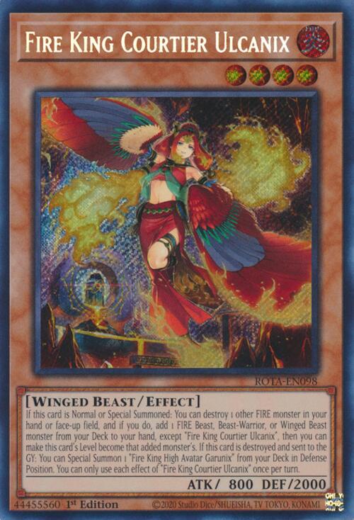 Fire King Courtier Ulcanix ROTA-EN098 YuGiOh Rage of the Abyss