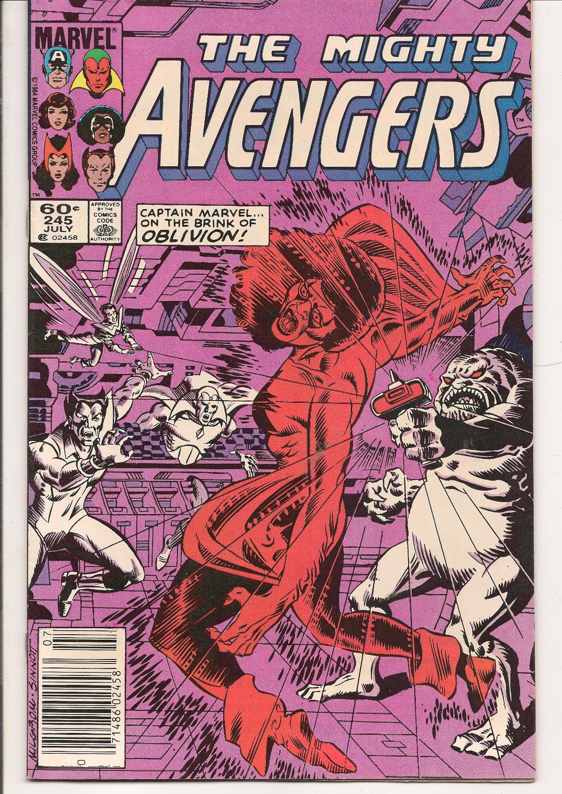 The Mighty Avengers [Newsstand] #245 (1984) Comic Books Mighty Avengers