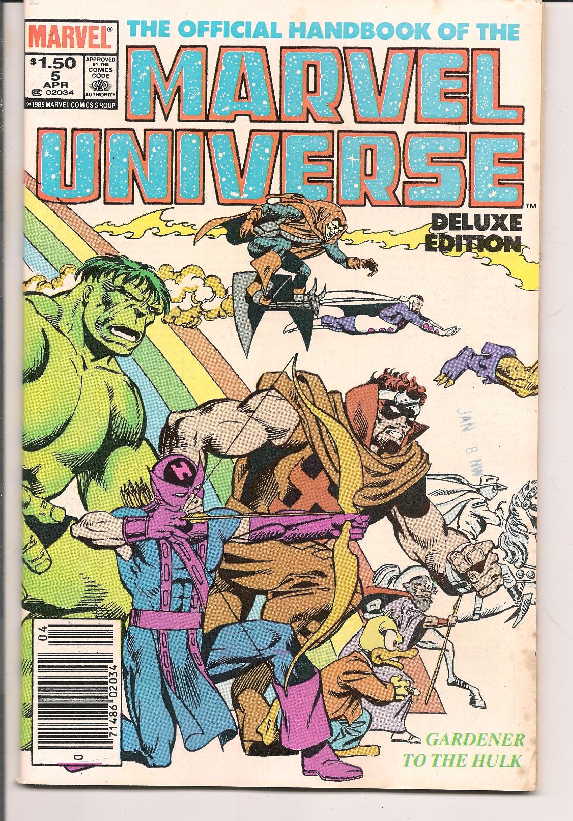 Official Handbook Of The Marvel Universe  [Newsstand] #5 (1986) Comic Books Official Handbook of the Marvel Universe