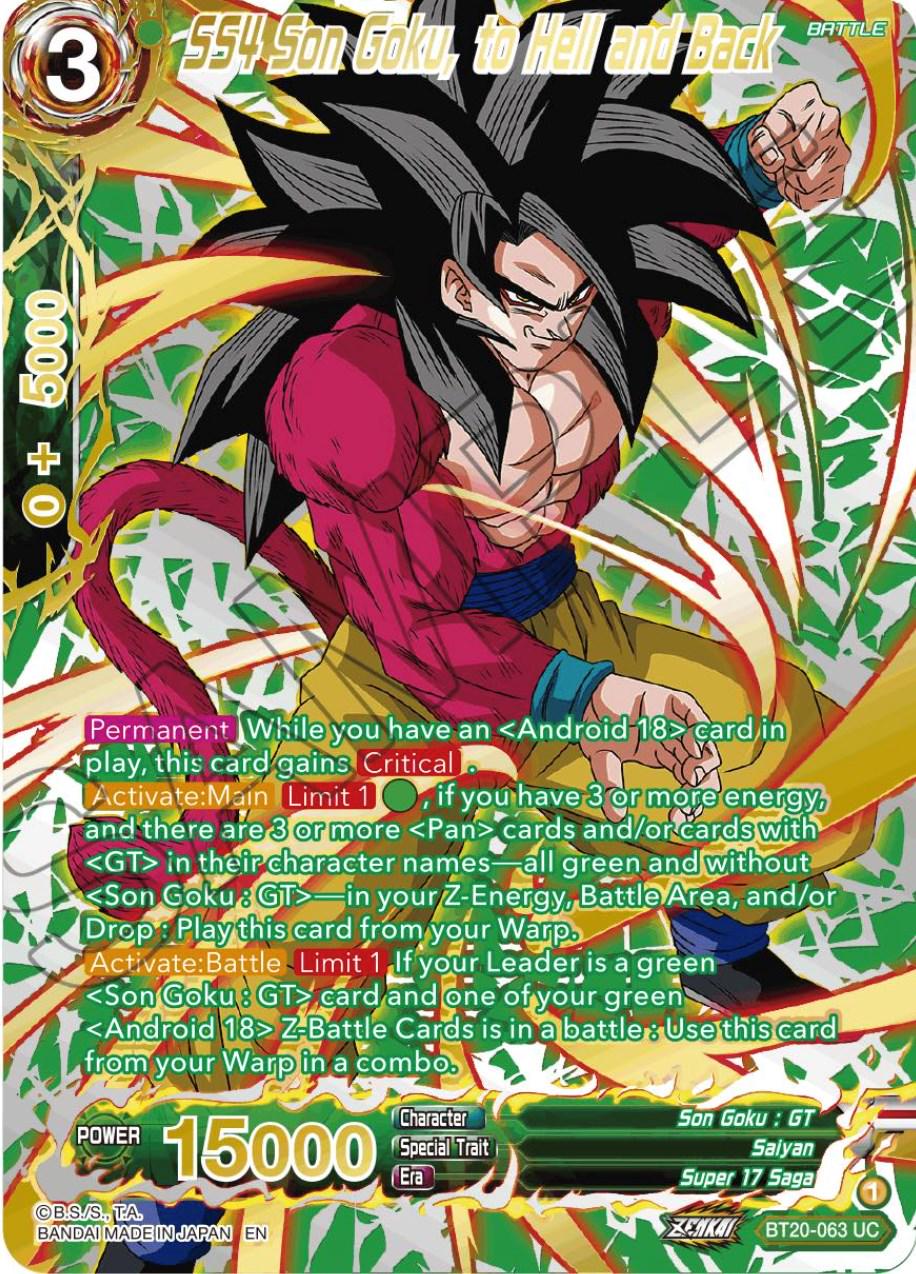 SS4 Son Goku, to Hell and Back [Gold Stamped Foil] BT20-063 Dragon Ball Super Power Absorbed