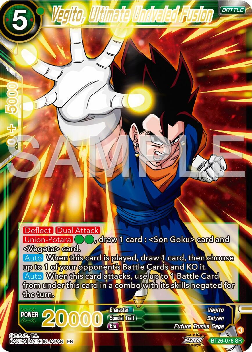 Vegito, Ultimate Unrivaled Fusion BT26-076 Dragon Ball Super Ultimate Advent