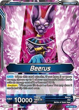 Beerus // Beerus, God of Destruction BT1-029 Dragon Ball Super Galactic Battle