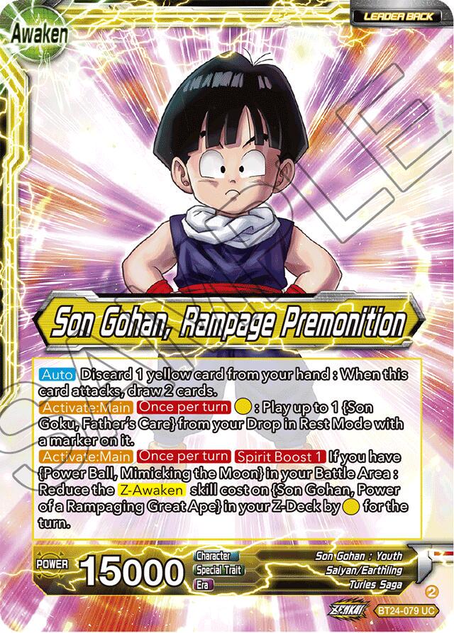 Son Gohan // Son Gohan, Rampage Premonition [Collector Booster Foil] BT24-079 Dragon Ball Super Beyond Generations