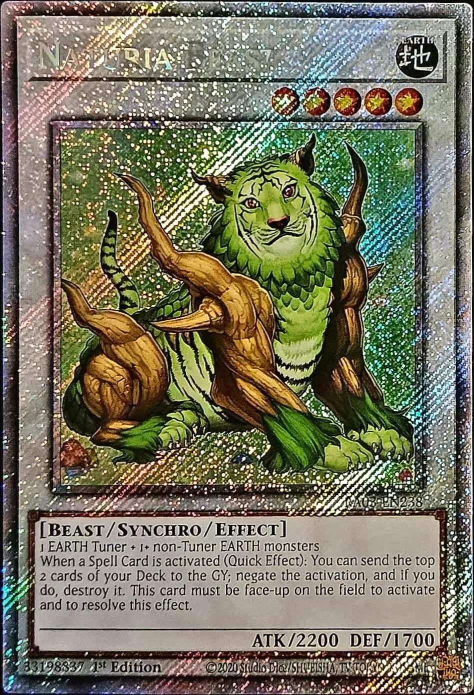 Naturia Beast YuGiOh Yu-Gi-Oh! NATURIA BEAST Card - Premium Gold Rare  PGL2-EN086, Near Mint Condition, Ungraded Mtg Natural Selection