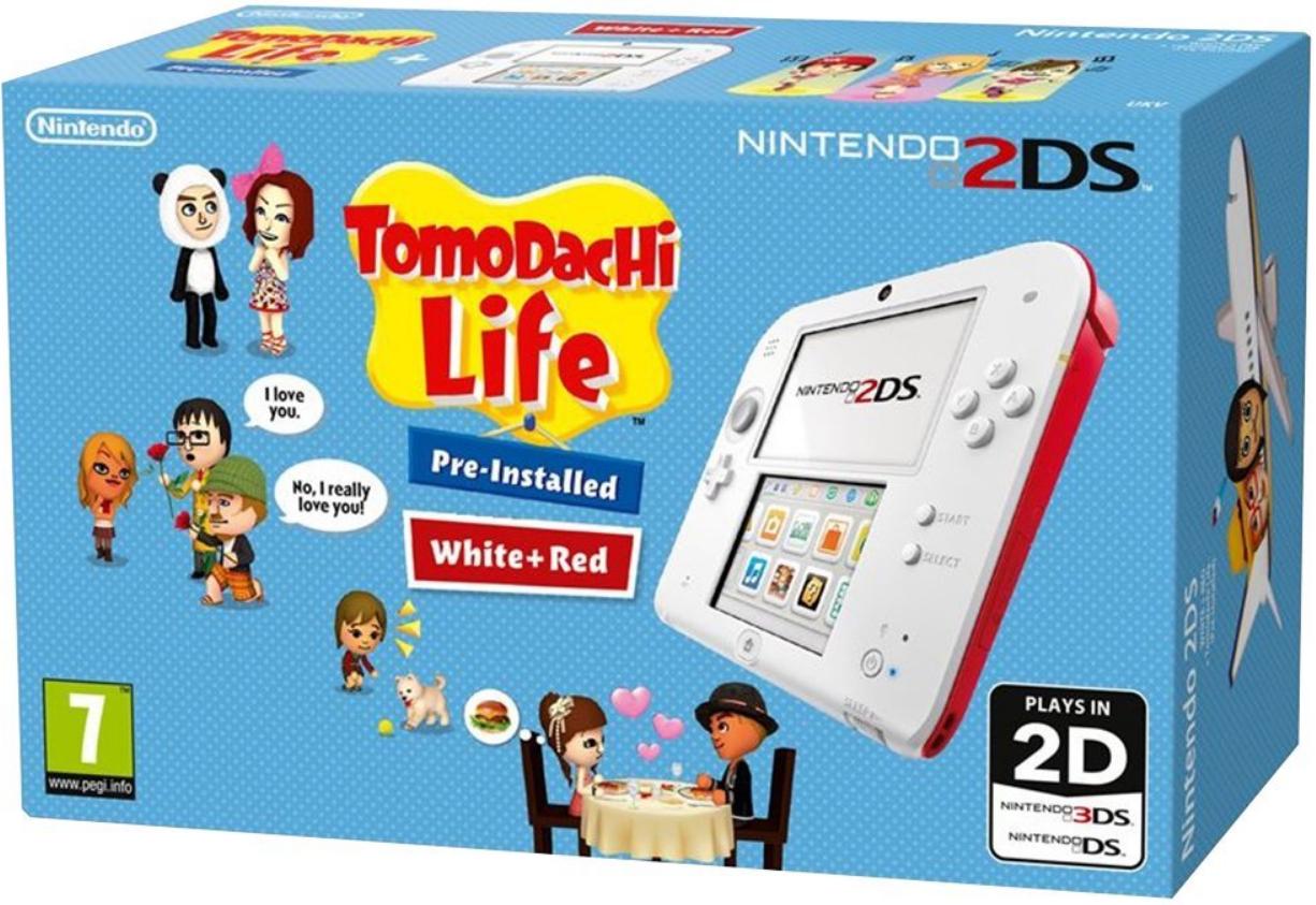 Nintendo 2DS in White, 2024 Red