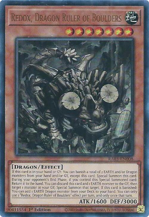 Redox, Dragon Ruler of Boulders [Ultimate Rare] RA03-EN008 YuGiOh Quarter Century Bonanza