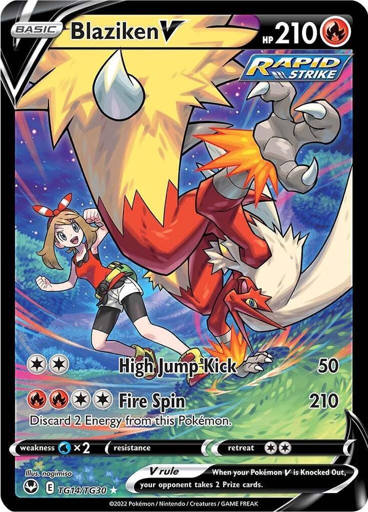 Blaziken V #TG14 Pokemon Silver Tempest