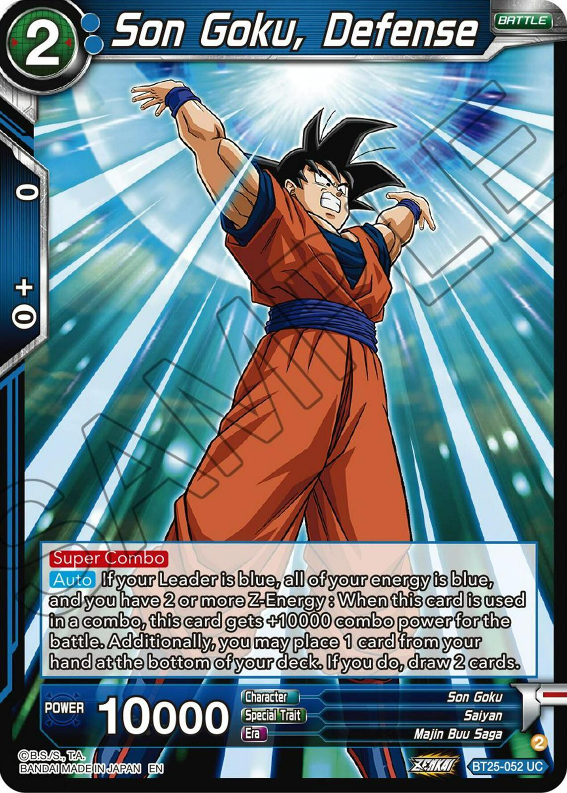 Son Goku, Defense BT25-052 Dragon Ball Super Legend of the Dragon Balls