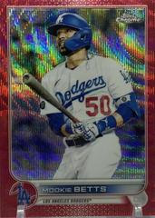 Mookie Betts [Red Wave] #100 Baseball Cards 2022 Topps Chrome Prices