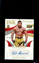 Gilbert Burns [Gold] #II-GBN Ufc Cards 2021 Panini Immaculate UFC Ink Autographs Prices