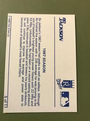 1987 Season  | Bo Jackson Baseball Cards 1989 Star Jackson