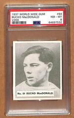Bucko MacDonald #84 Hockey Cards 1937 V356 World Wide Gum Prices