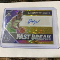 Andrew Wiggins [Gold] Basketball Cards 2018 Panini Donruss Optic Fast Break Signatures Prices