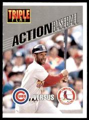 Cubs Vs Cardinals #3 Baseball Cards 1993 Panini Donruss Triple Play Action Baseball Prices