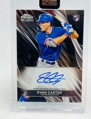 Evan Carter #CBA-EC Baseball Cards 2024 Topps Chrome Black Autograph Prices