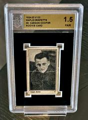 Carson Cooper #9 Hockey Cards 1924 V130 Maple Crispette Prices