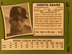 Rear | Jordyn Adams Baseball Cards 2020 Topps Heritage Minor League