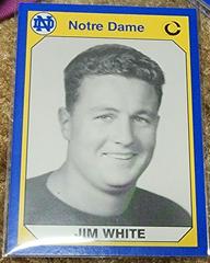 Jim White Football Cards 1990 Notre Dame Collegiate Collection Prices