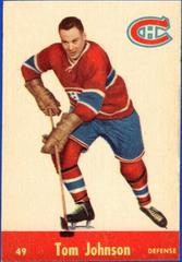 Tom Johnson #49 Hockey Cards 1955 Parkhurst Prices
