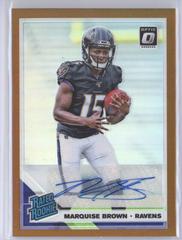 Marquise Brown [Bronze] Football Cards 2019 Donruss Optic Rated Rookie Autographs Prices
