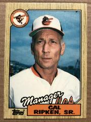 Cal Ripken Sr. Baseball Cards 1987 Topps Traded Tiffany Prices