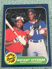 Instant Offense [T. Raines, D. Strawberry] Baseball Cards 1986 Fleer Prices