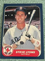 Steve Lyons Baseball Cards 1986 Fleer Prices