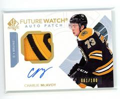 Charlie McAvoy [Future Watch Autograph Patch] #116 Hockey Cards 2017 SP Authentic Prices